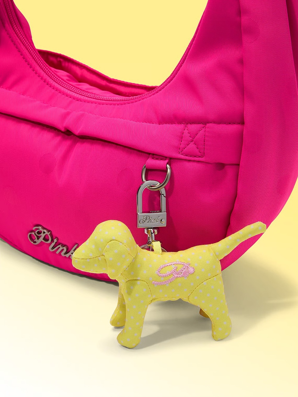PINK BY FRANKIES BIKINIS
PINK MICRO DOG KEYCHAIN CHARM